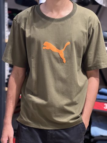 Olive Green Puma Graphic T-Shirt