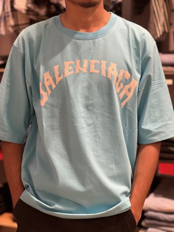 Light Blue Balenciaga Tape Type T-Shirt