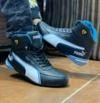 Puma Ferrari High-Top Sneakers – Black & Blue Edition