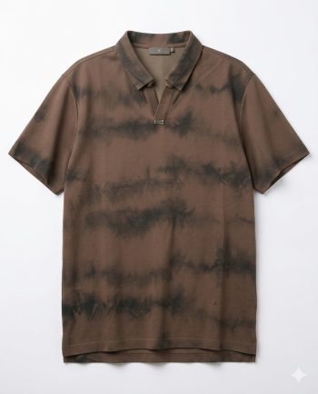 Abstract Print Polo T-shirt