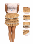 Tiered Ruffle Mini Skirt