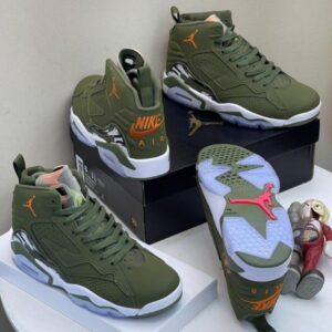 Nike Air Jordan MVP sneakers in the Sky J Light Olive colorway