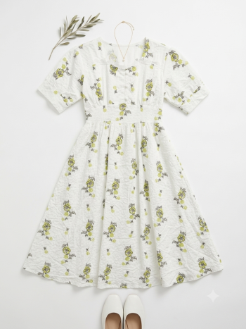Timeless Elegance: The Botanical Midi Dress