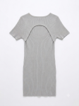 Minimalist Elegance: The Ribbed Cutout Midi Dress
