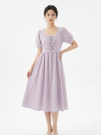 The Lavender Sweetheart Pleated Midi