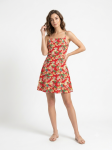 Tropical Bloom A-Line Mini Dress