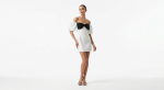 Elegant Bow-Accent Off-Shoulder Mini Dress