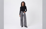 The Vintage-Wash Grey Wide-Leg Denim