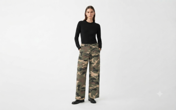 The Statement Camo Wide-Leg Trousers