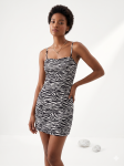 Wild Elegance Zebra Print Mini Dress