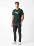 Men's Puma Classic Graphic Logo T-Shirt - Dark Green