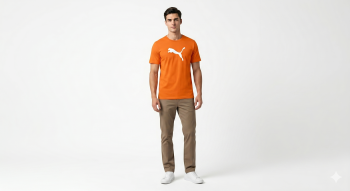 Puma Classic Logo T-Shirt - Vibrant Orange