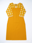 Mustard Yellow Geometric Print Cotton Kurti / Tunic