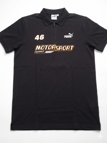 Puma Motorsport '46' Half-Zip Polo Shirt – Black