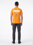 Men's PUMA Geometric Graphic T-Shirt - Vibrant Orange