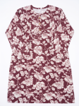 Elegance in Bloom | Burgundy Floral Midi Tunic