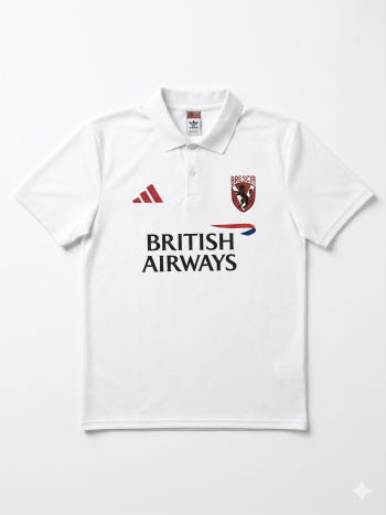 Retro Brescia "British Airways" Edition Polo Shirt - Classic White