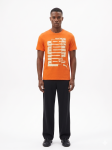 Puma Distressed Vertical Logo Graphic T-Shirt – Vibrant Orange