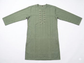 Elegant Sage Green Embroidered Tunic