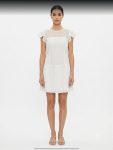 White Swiss Dot Mini Dress with Ruffle Sleeves